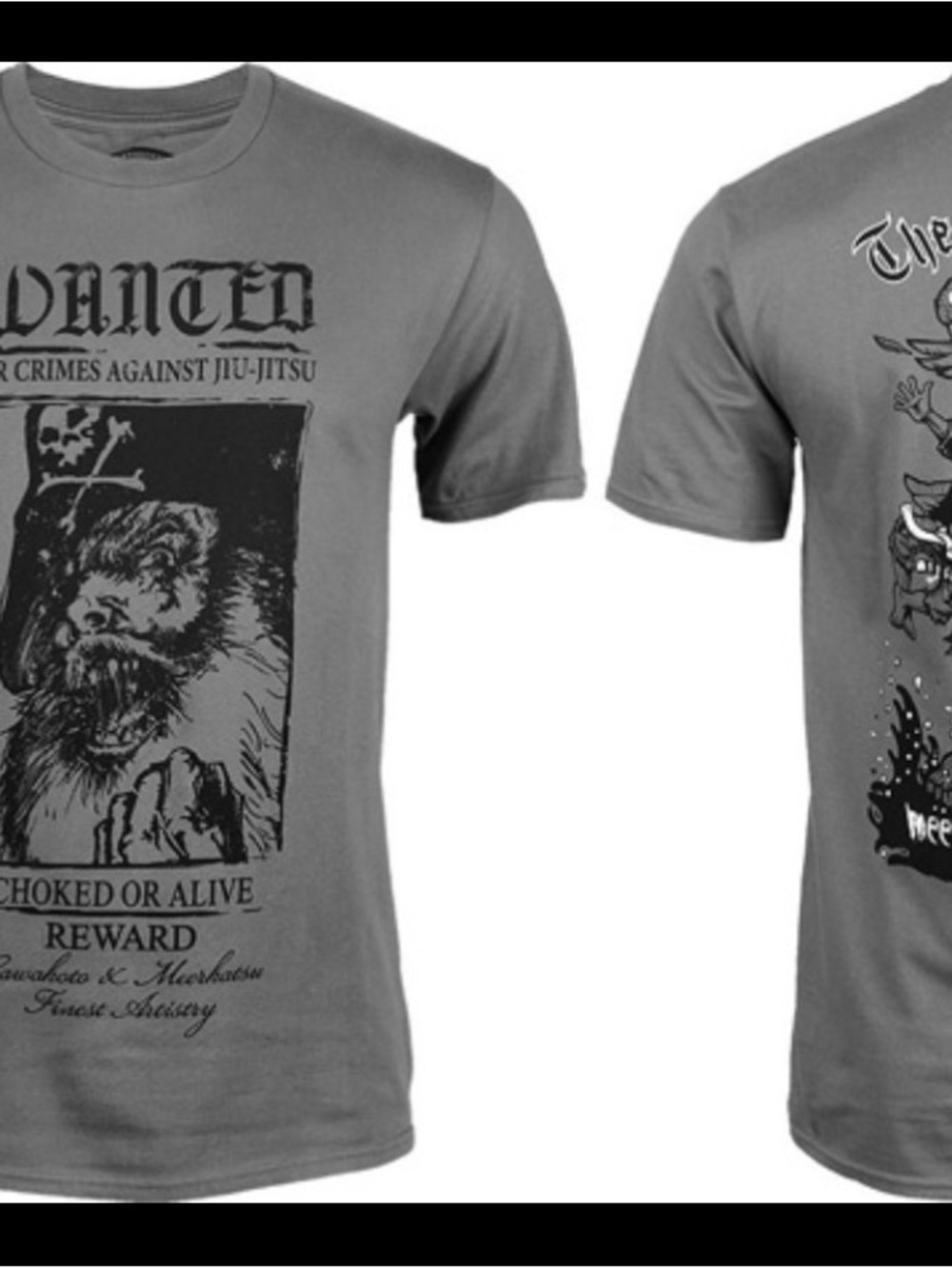 Men's Graphic Short-Sleeve Crewneck T-Shirt in Gray with Black Print
